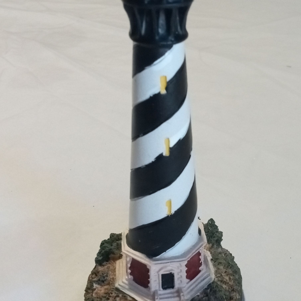Iron & Resin Black and White Lighthouse Decor